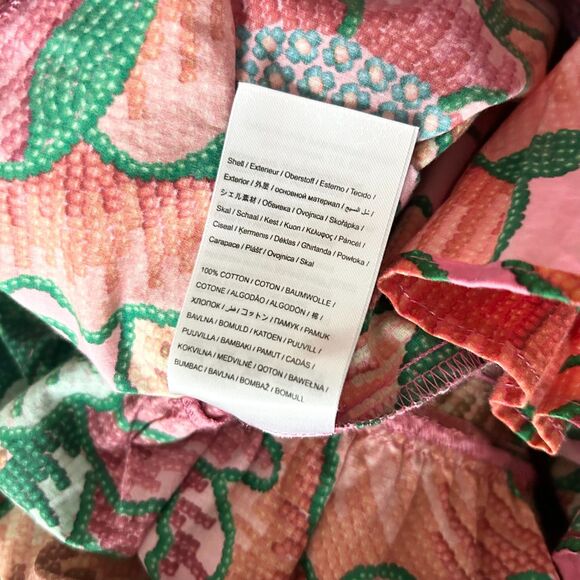 Farm Rio Beaded Spring Sleeveless Midi Dress Size Medium Tropical - Picture 6 of 6